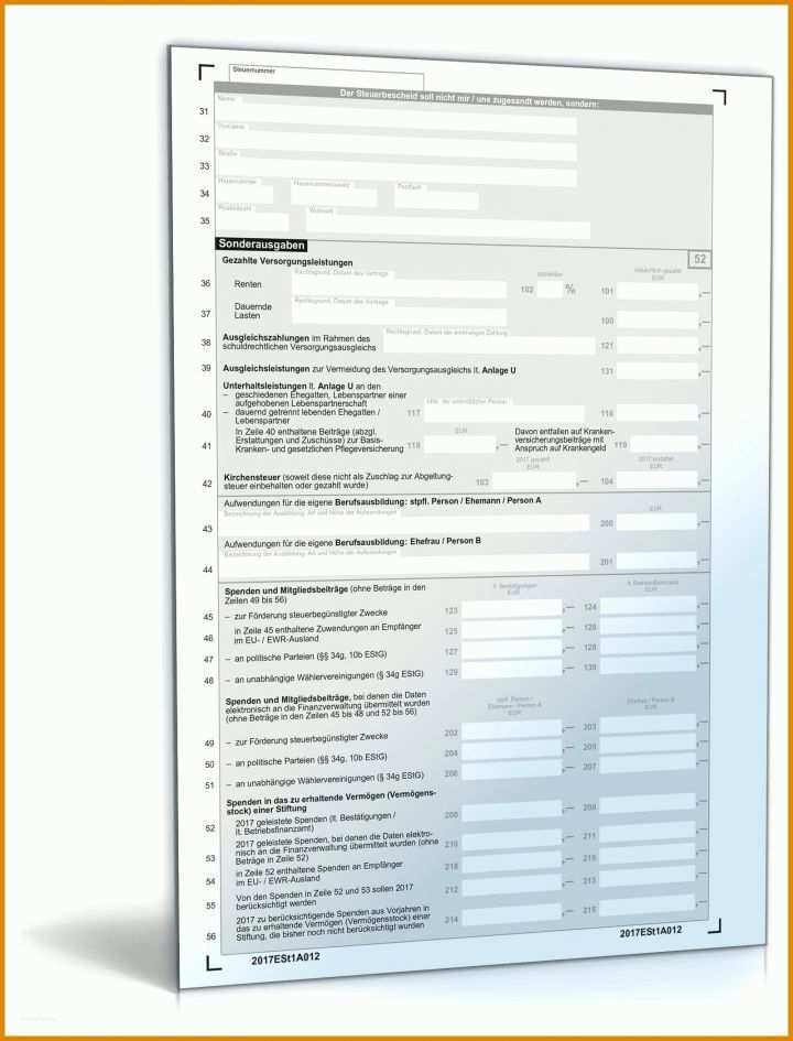 Großartig Steuererklärung Vorlage 2017 1600x2100