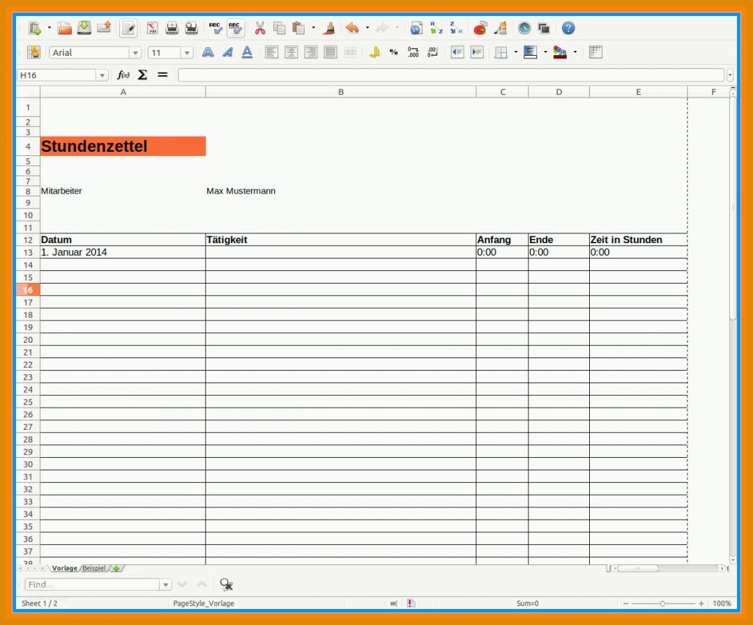 Überraschend Vorlage Stundennachweis Excel 1269x1054