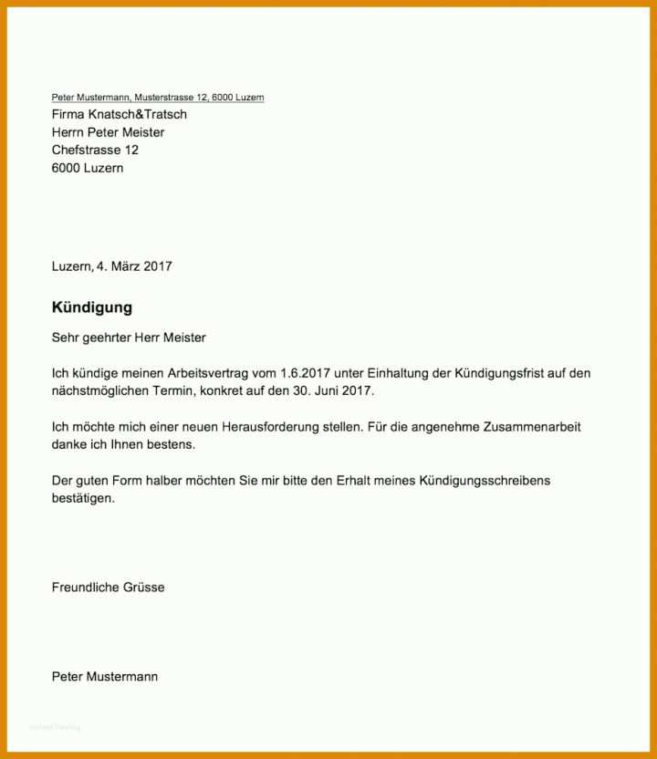 Bemerkenswert Kündigung Arbeitgeber Vorlage Word 929x1074