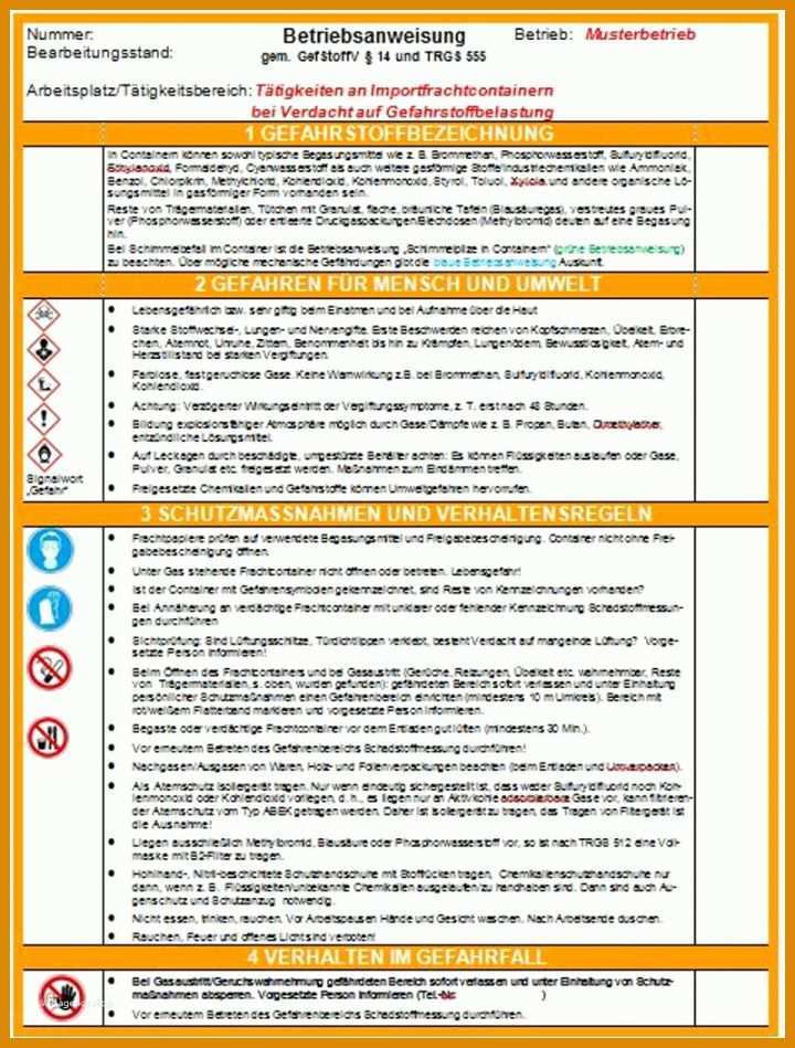 Vorlage Betriebsanweisung Index Jsp