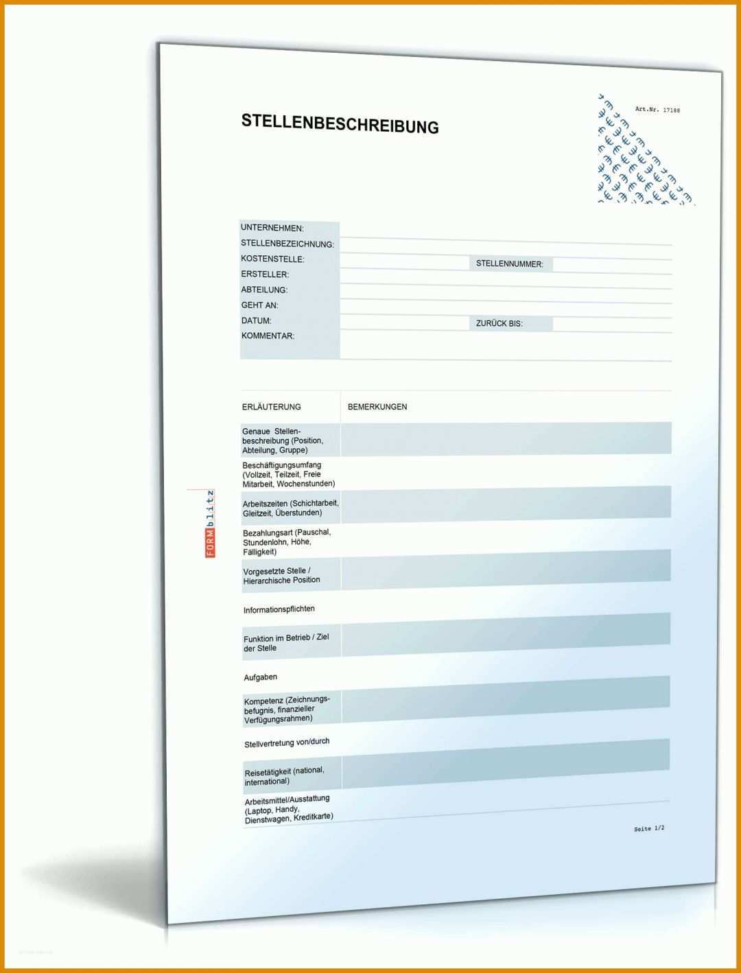 Ausgezeichnet Stellenbeschreibung Vorlage 1600x2100