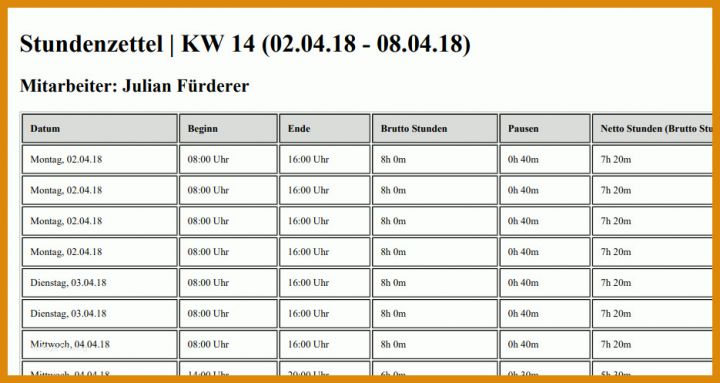 Sensationell Stundenzettel Vorlage Openoffice 935x497