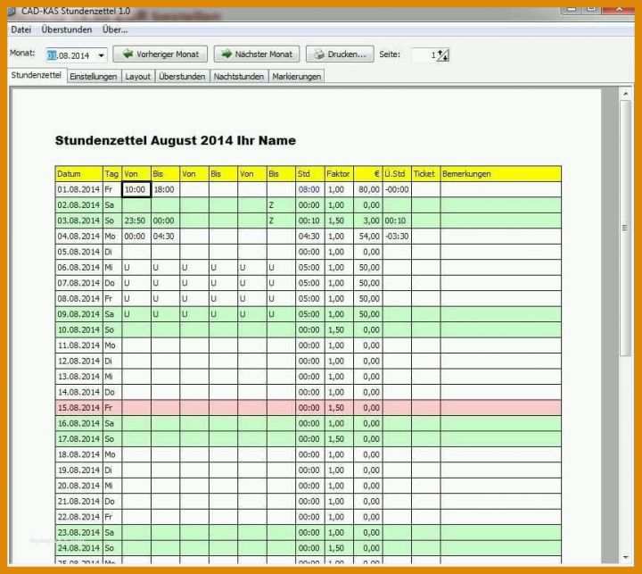 Stundenzettel Vorlage Openoffice Openoffice Stundenzettel Vorlage