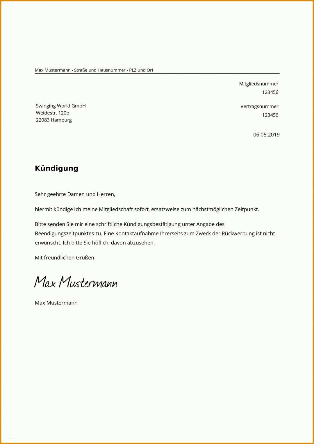 Kreativ 1&amp;1 Kündigung Vorlage Pdf 2480x3508