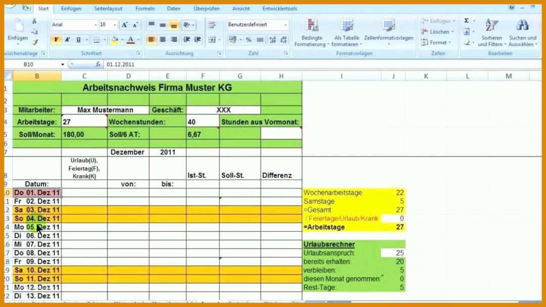 Original Excel Arbeitsstunden Berechnen Vorlage 1280x720