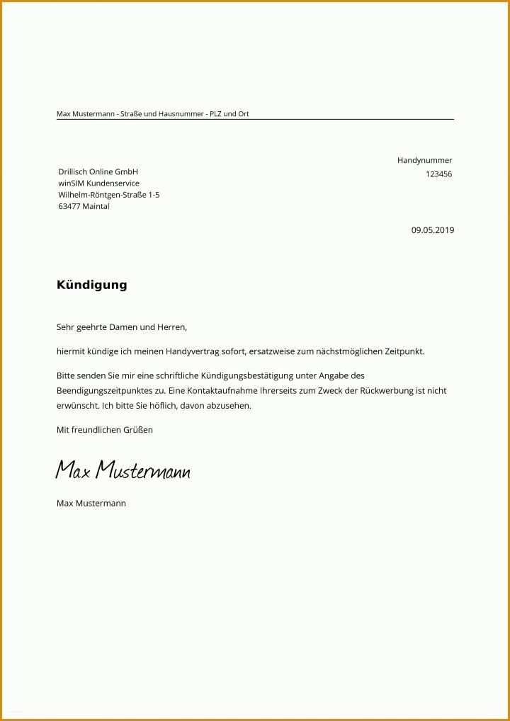 Am Beliebtesten Klarmobil Kündigen Vorlage Word 2480x3508