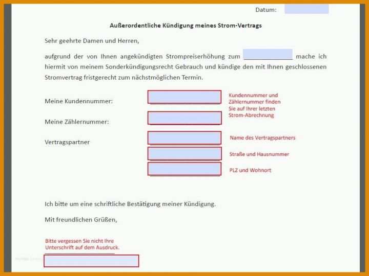 Fabelhaft Kündigung 02 Vertrag Vorlage 963x722