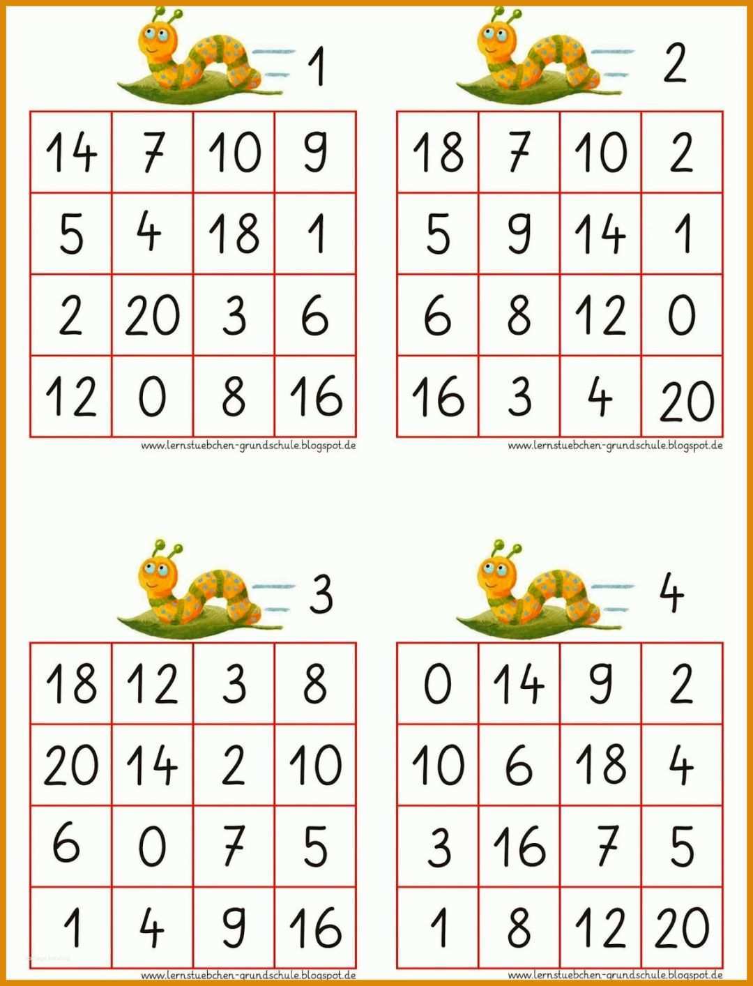 Modisch Mathe Bingo Grundschule Vorlage 1222x1600