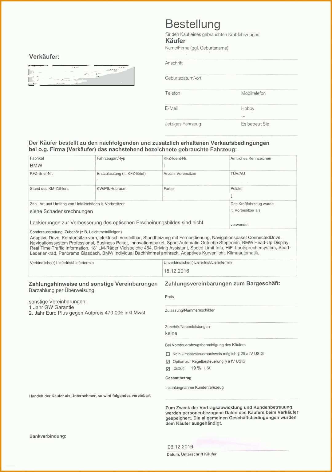 Hervorragend Beschreibung Autoverkauf Vorlage 2455x3492