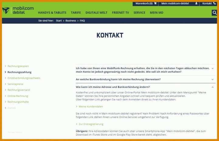 Beste Handyvertrag Mobilcom Debitel Kündigen Vorlage 1121x722