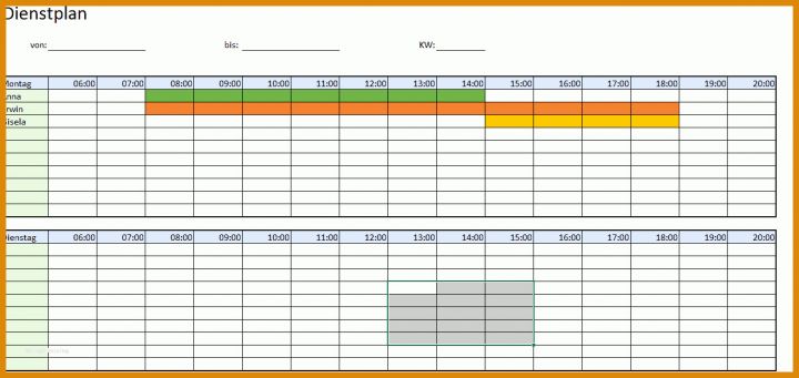 Hervorragen Excel Dienstplan Vorlage 1317x624