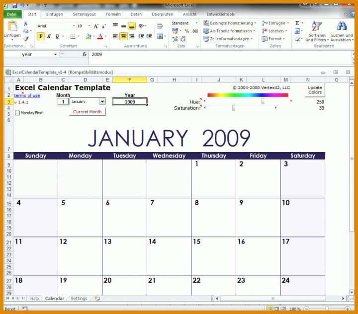 Sensationell Excel Vorlage Monatskalender 1005x882