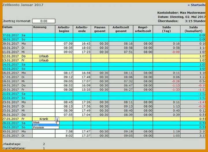 Tolle Excel Vorlage Zeiterfassung Mitarbeiter 800x584