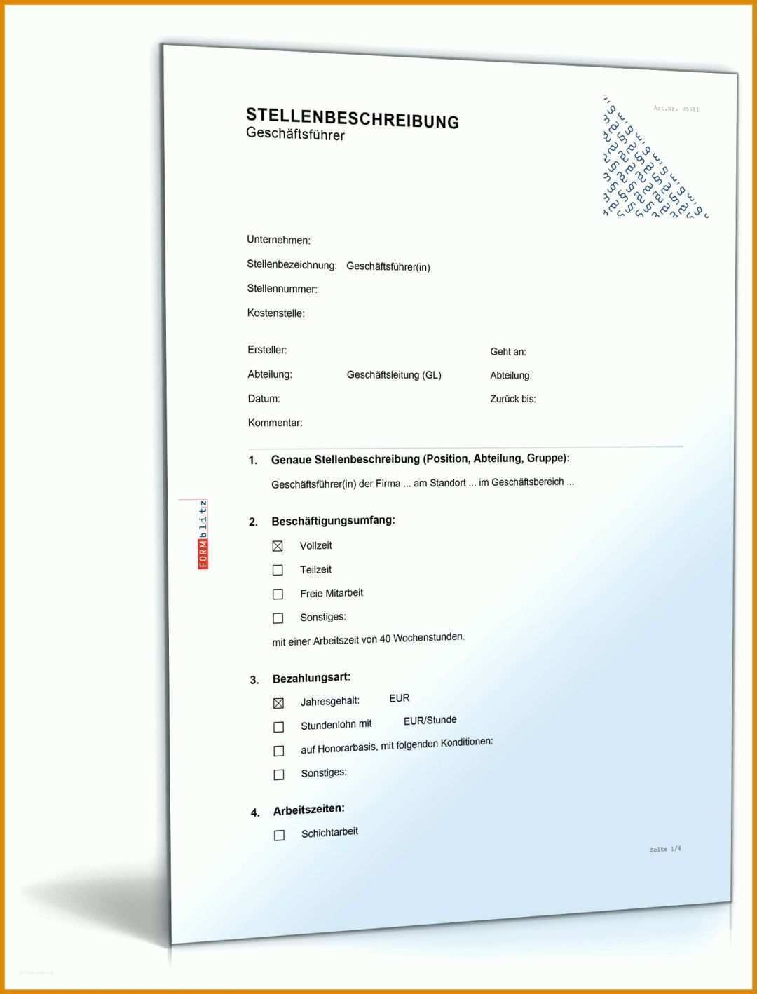 Kreativ Stellenbeschreibung Vorlage 1600x2100