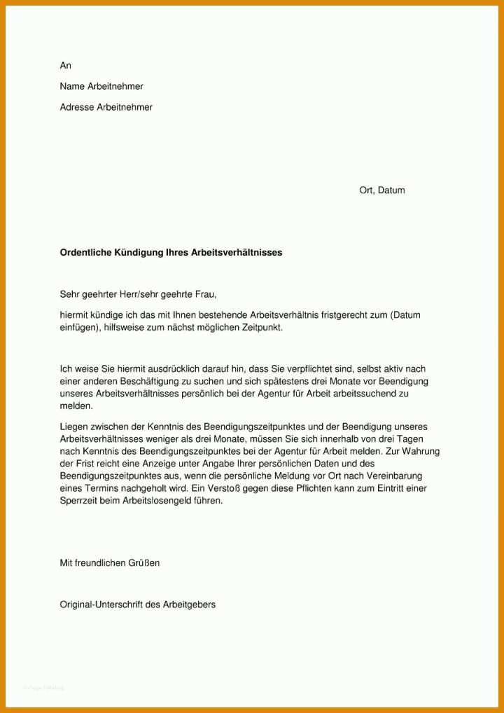 Spezialisiert Vorlage Kündigungsschreiben Arbeitnehmer 900x1272