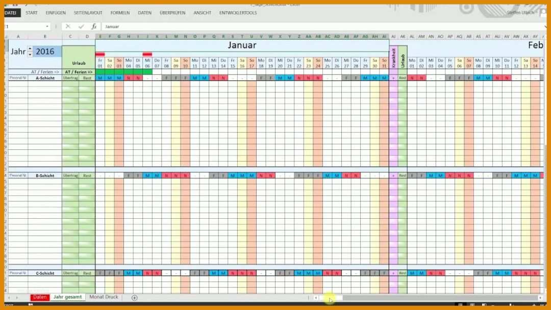 Ausnahmsweise Excel Dienstplan Vorlage 1280x720