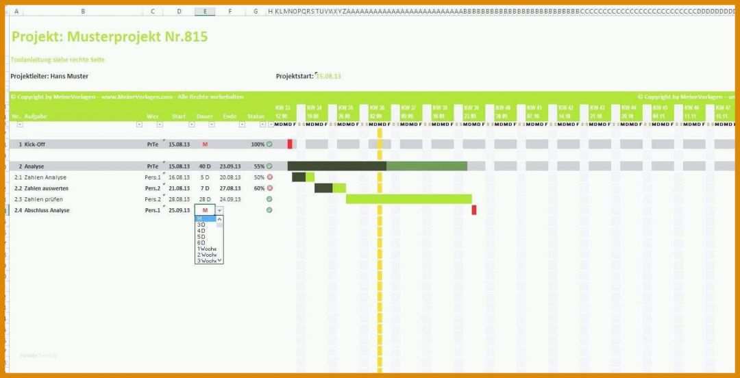 Exklusiv It Projektplanung Vorlage 1482x757