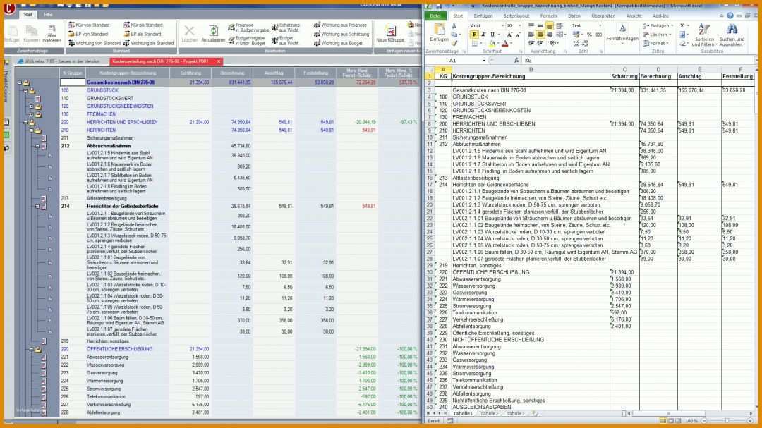 Atemberaubend Kostenberechnung Din 276 Vorlage 1919x1079