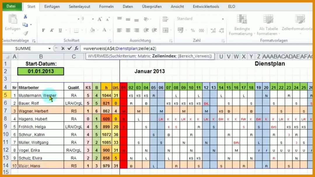 Schockieren Excel Dienstplan Vorlage 1280x720