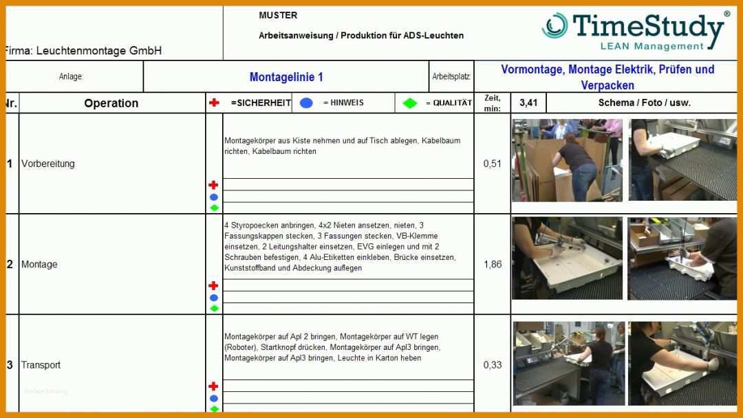 Faszinieren Qm Arbeitsanweisung Vorlage 1254x706