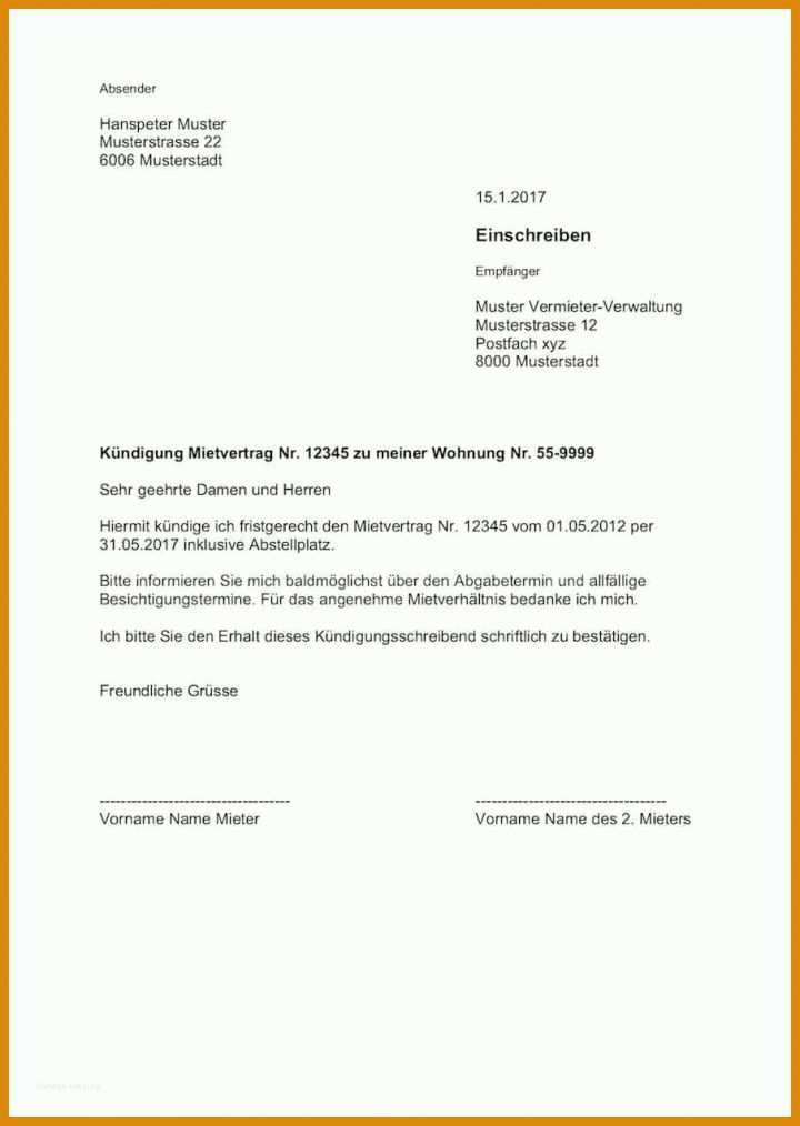 Singular Kündigung Vermieter Vorlage Pdf 905x1274