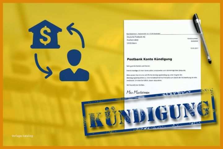 Großartig Kündigungsschreiben Postbank Vorlage 768x512