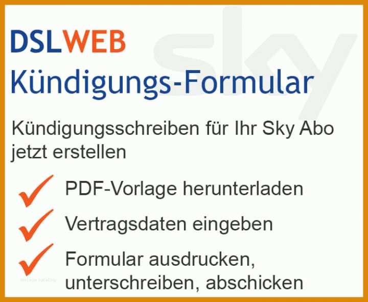 Ungewöhnlich Sky Fristlose Kündigung Vorlage 750x616