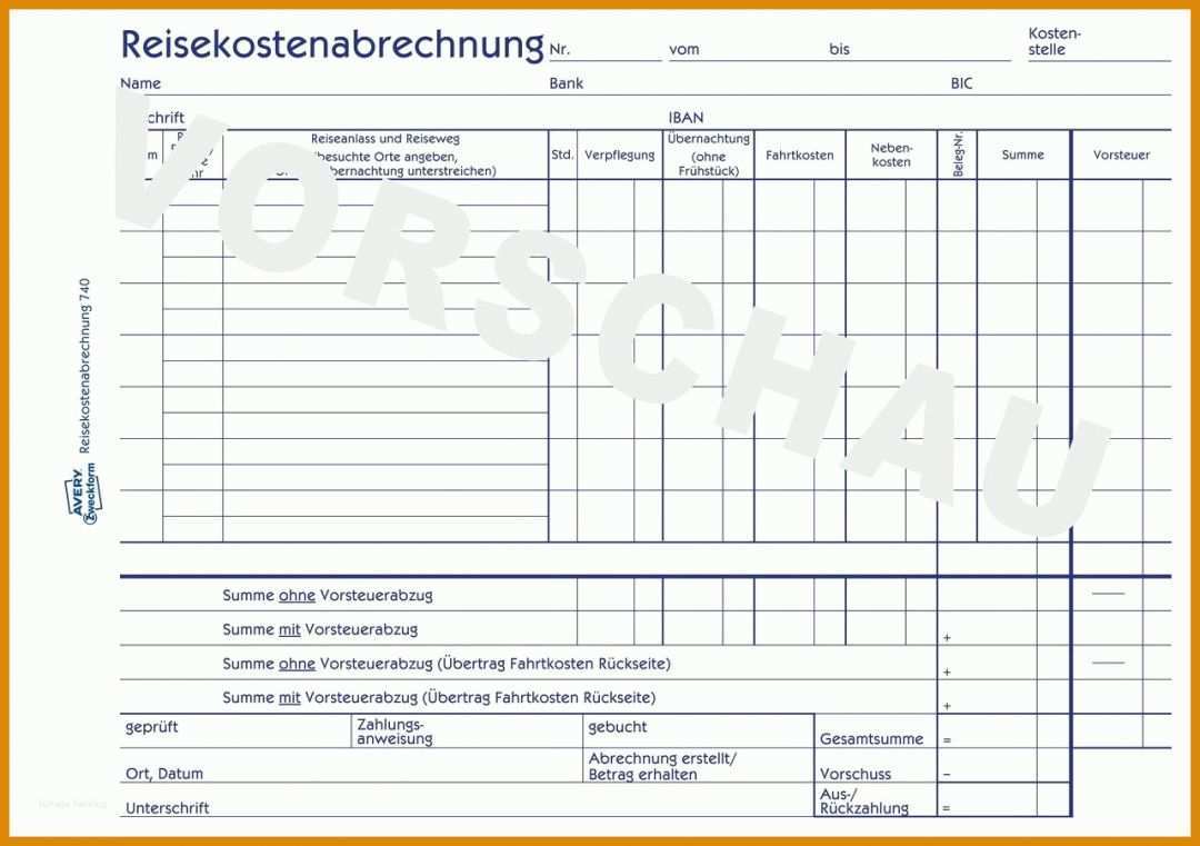 Atemberaubend Reisekostenabrechnung Vorlage Pdf 1280x902