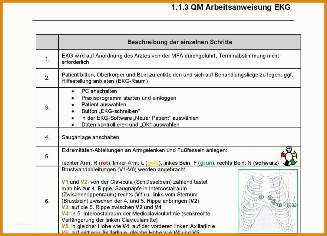 Erstaunlich Qm Arbeitsanweisung Vorlage 1236x894