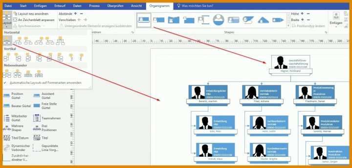 Vorlage Organigramm Excel Organigramme Erstellen Mit Excel Und Visio