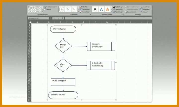 Sensationell Flussdiagramm Excel Vorlage Download 800x480