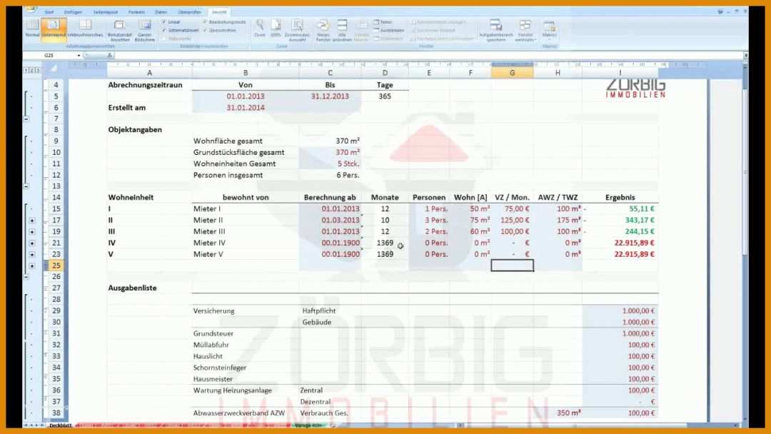 Modisch Nebenkostenabrechnung Erstellen Excel Vorlage 1280x720