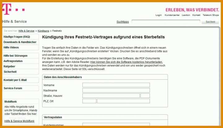 Neue Version Sonderkündigungsrecht Telekom Vorlage 1000x574