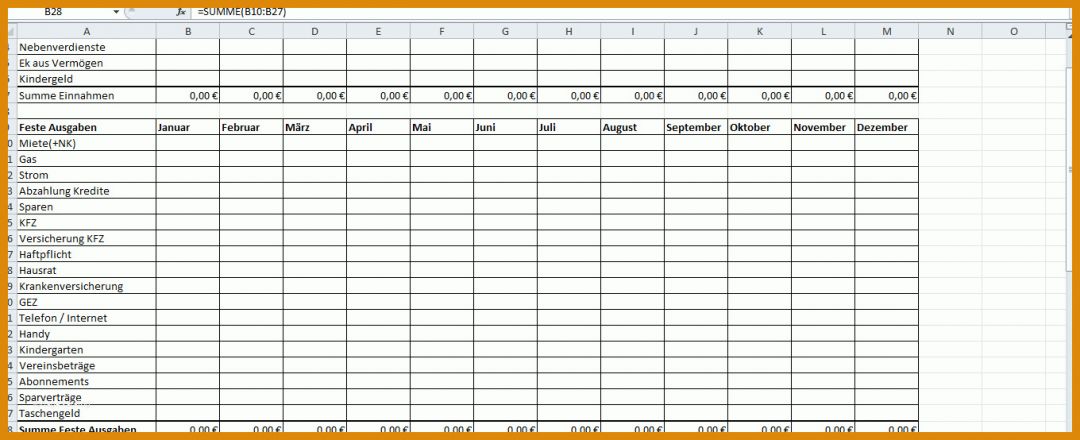 Phänomenal Sparplan Vorlage 1360x554