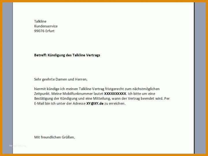 Fantastisch Vertragskündigung Mobilcom Debitel Vorlage 912x684