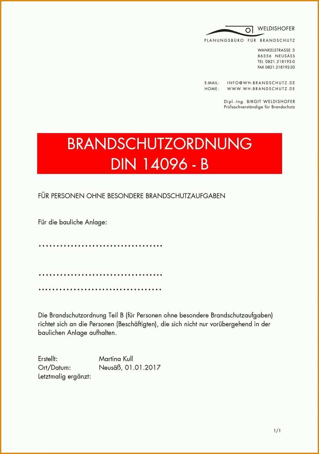 Wunderbar Brandschutzordnung Vorlage Word 2480x3521