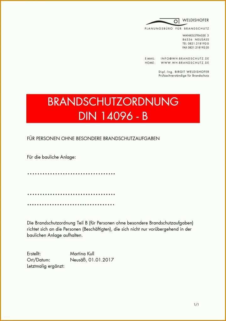 Hervorragen Brandschutzordnung Vorlage Word 2480x3521