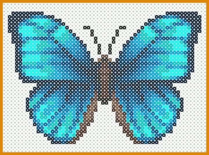 Wunderschönen Bügelperlen Vorlagen Schmetterling 750x556