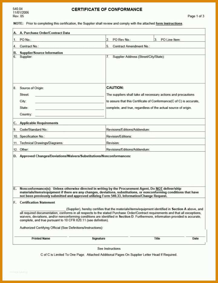 Ausgezeichnet Certificate Of Compliance Vorlage 900x1165
