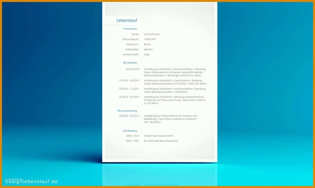 Beste Lebenslauf Ausbildung Vorlage 1600x958