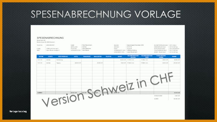 Spesenabrechnung Vorlage Spesenabrechnung Vorlage Excel
