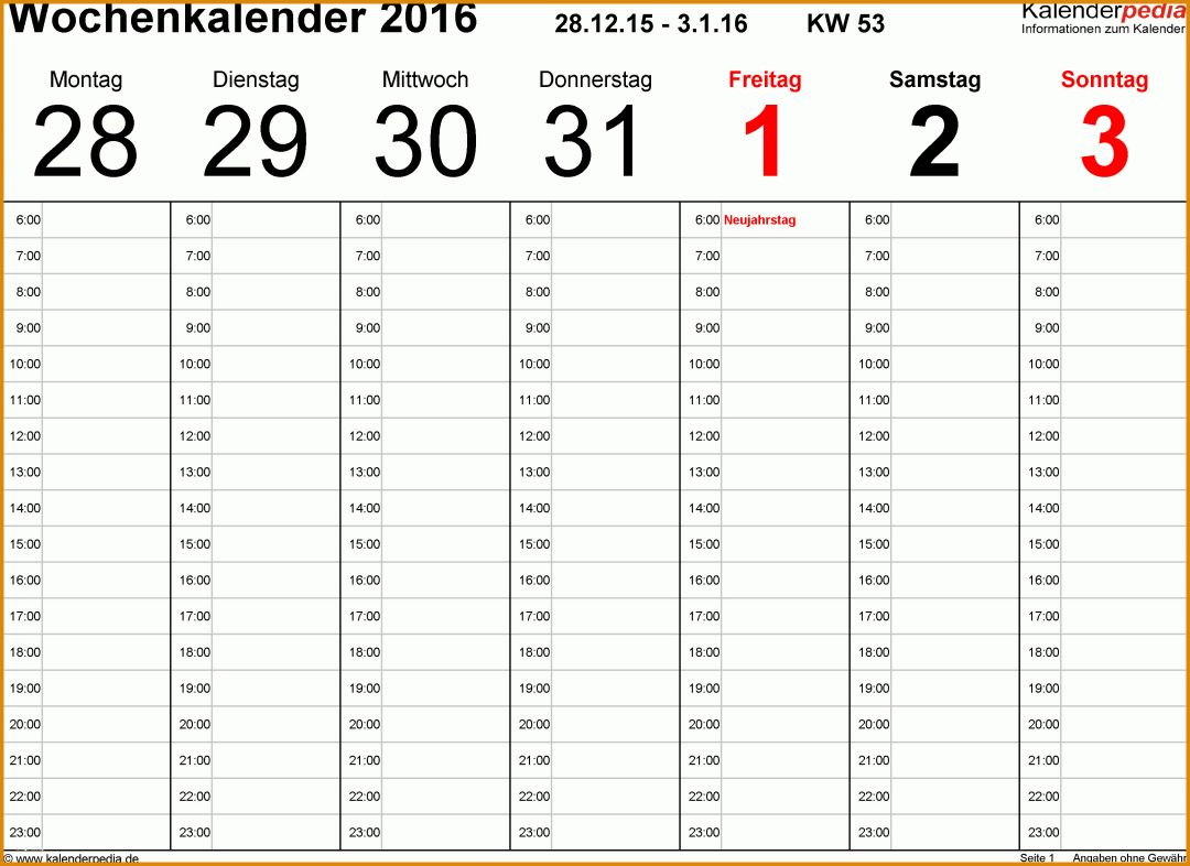 Spezialisiert Wochenkalender Kinder Vorlage 3105x2259