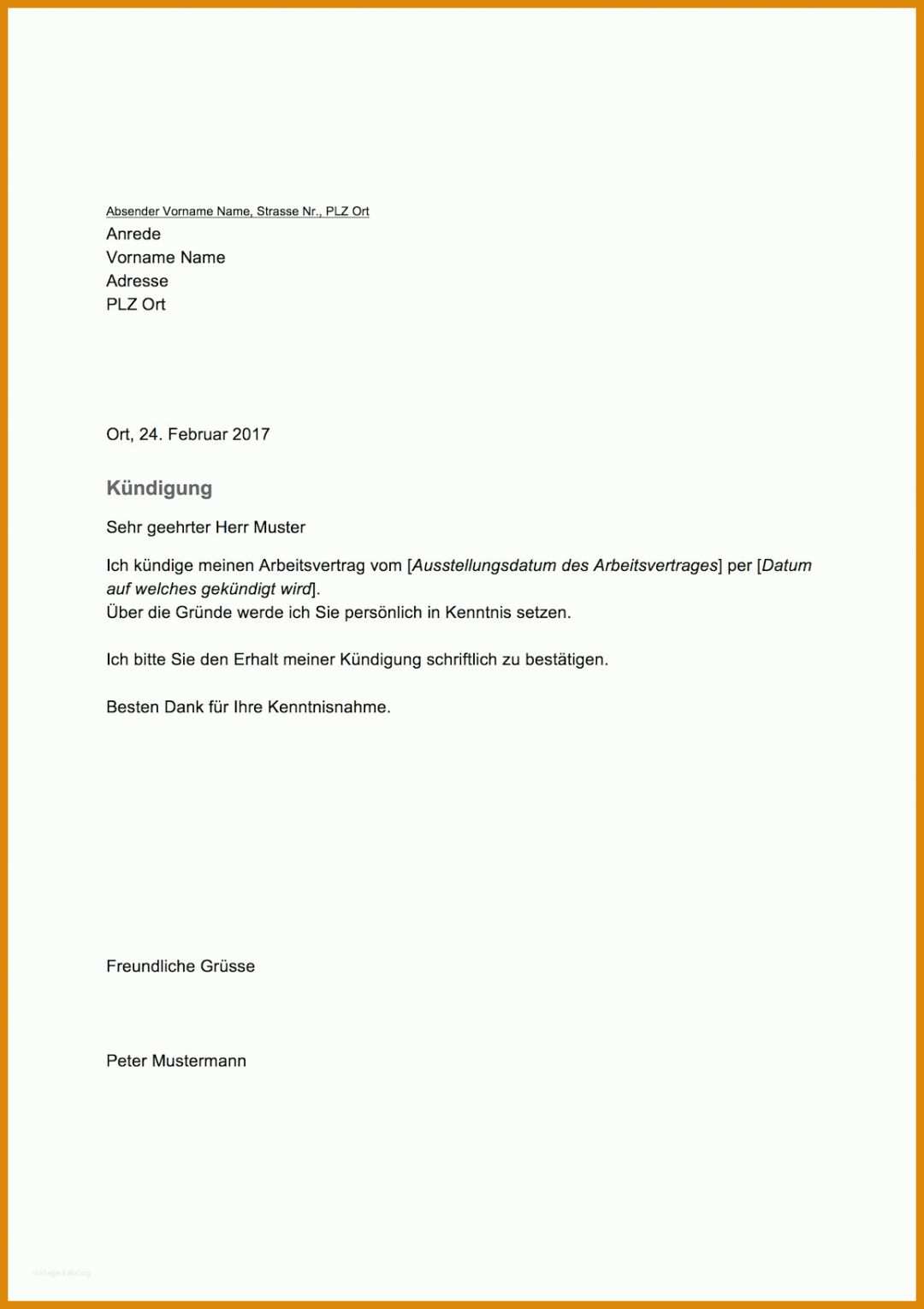 Schockieren Arbeitnehmer Kündigung Vorlage 1156x1637