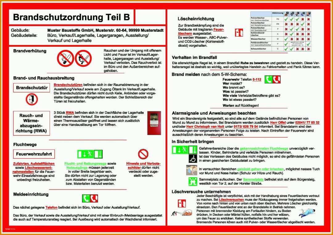 Am Beliebtesten Brandschutzordnung Teil B Vorlage Word 2482x1755