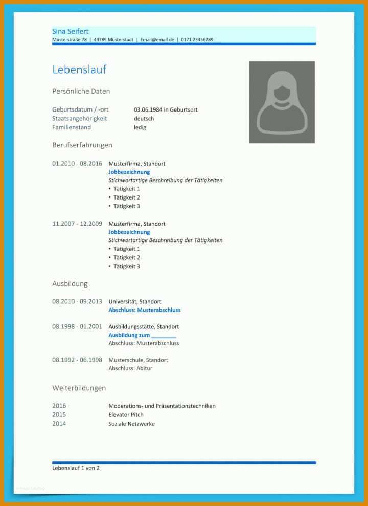 Angepasst Openoffice Lebenslauf Vorlage 938x1288