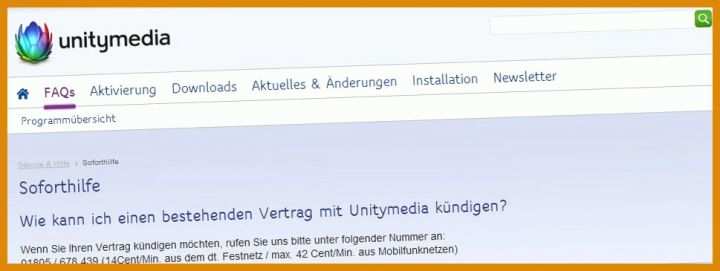 Einzigartig Sonderkündigung Unitymedia Vorlage 969x365