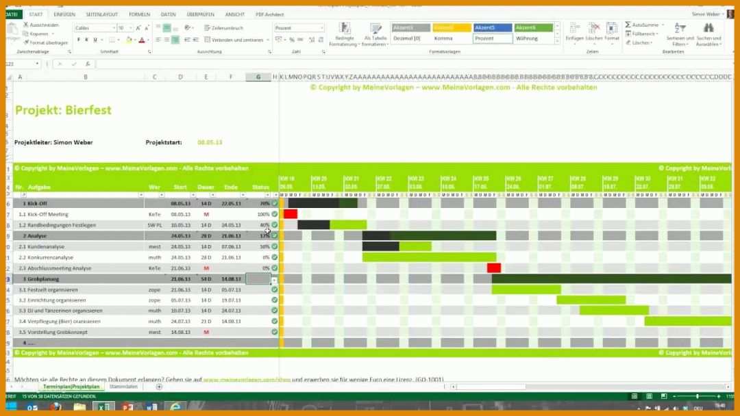 Faszinieren Zeitplan Vorlage Excel 1280x720