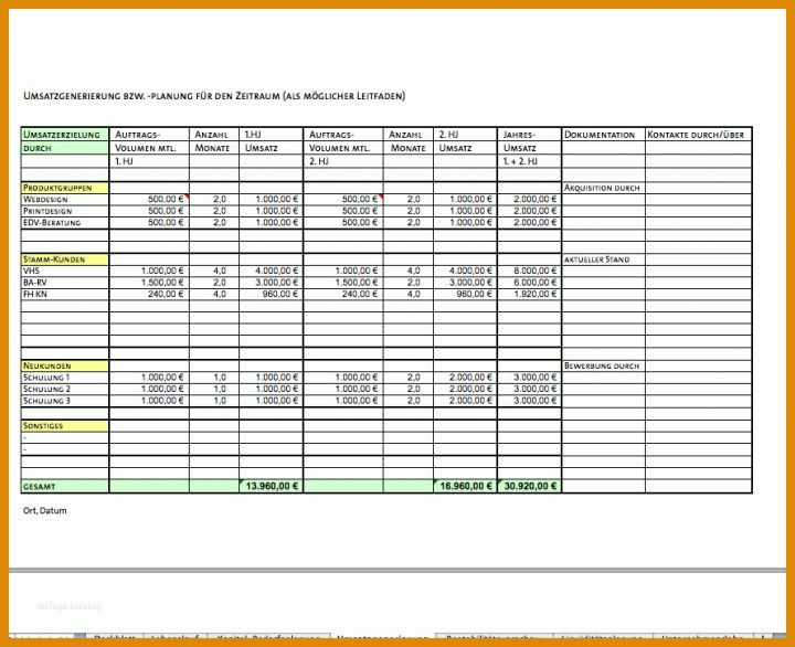 Business Case Vorlage Deutsch Kostenlos Businessplan Als Excel Vorlage