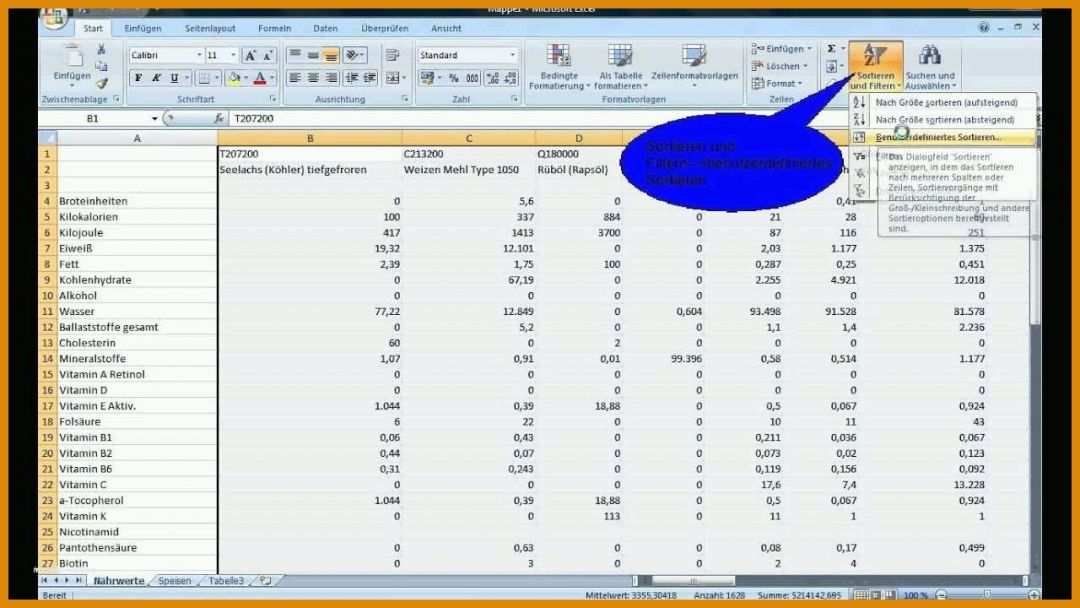 Staffelung Einkaufsliste Excel Vorlage 1280x720