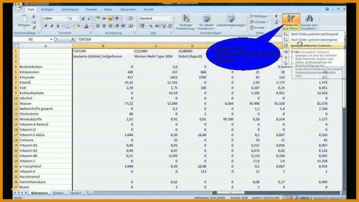 Rühren Einkaufsliste Excel Vorlage 1280x720